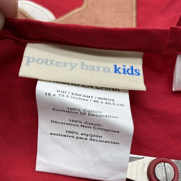 Pottery Barn Kids Apron Brannon Rudolph Reindeer Christmas Children’s Red - Picture 5 of 9